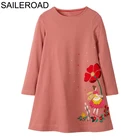 Платье с длинным рукавом для девочек, на осеньзиму