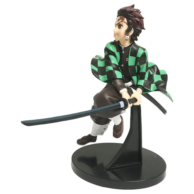 

15CM Kamado Tanjirou Action Demon Slayer Kimetsu No Yaiba Figure Agatsuma Zenitsu Nezuko Battle Scene Model Toys