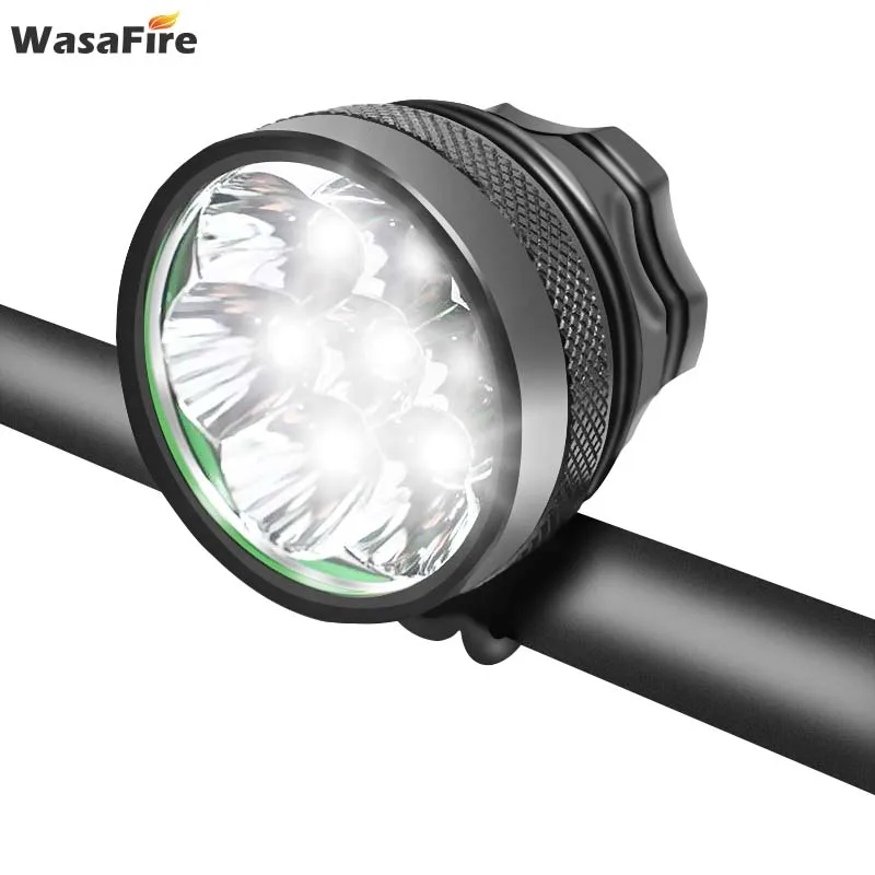 

WasaFire 10000LM Headlight 7* XML T6 LED Bicycle Lamp 3 Modes Bike Front Light Waterproof Rechargeable Cycling Bicycles Headlamp