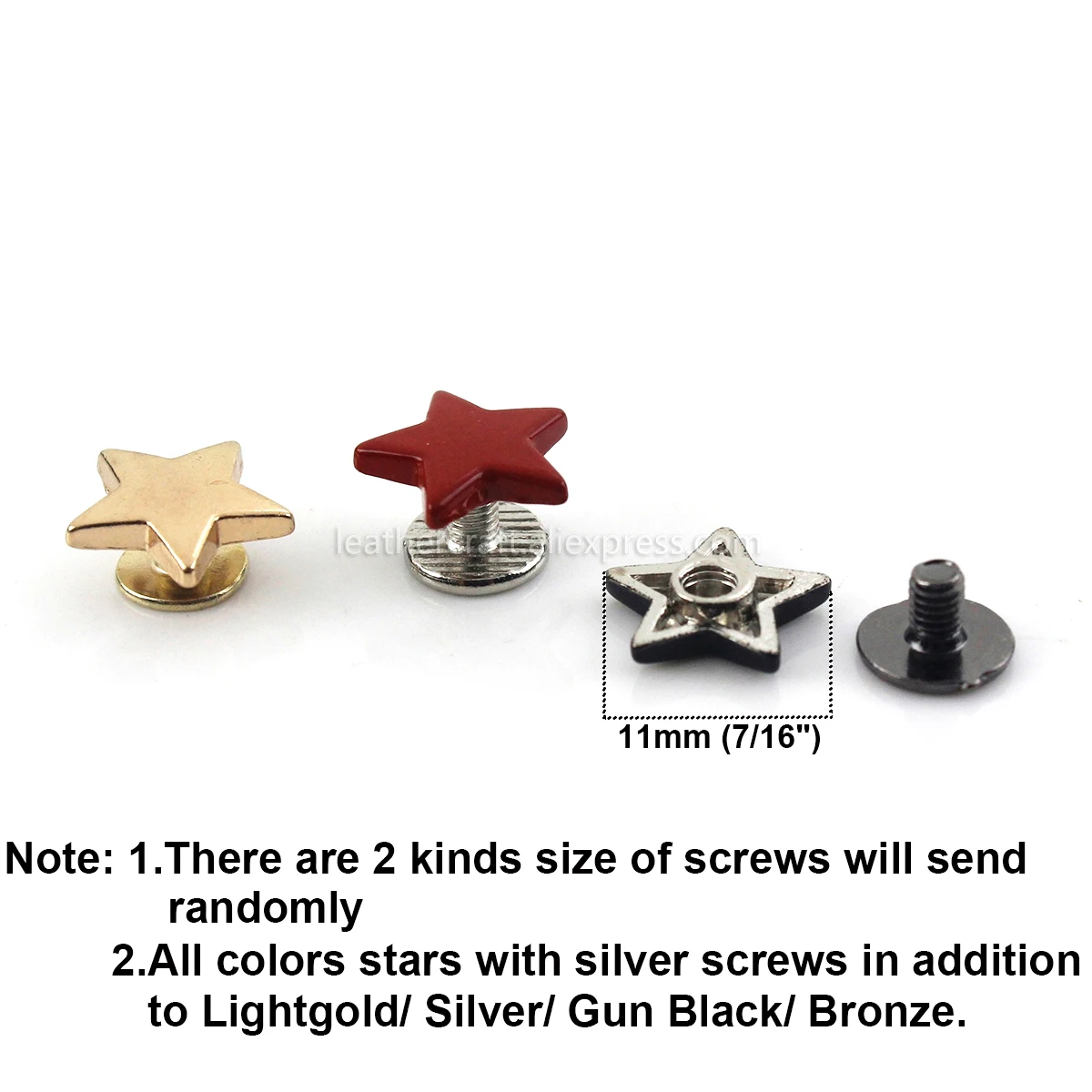 10 шт. металлические заклепки со звездами и винтовыми заклепками в стиле панк