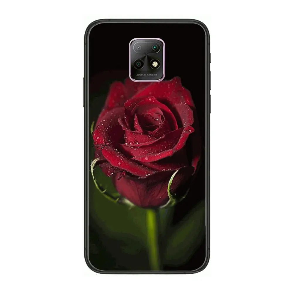 

Red Roses Flowers Phone Case For XiaoMi Redmi 10X 9 8 7 6 5 A Pro S2 K20 T 5G Y1 Anime Black Cover Silicone Back Pretty