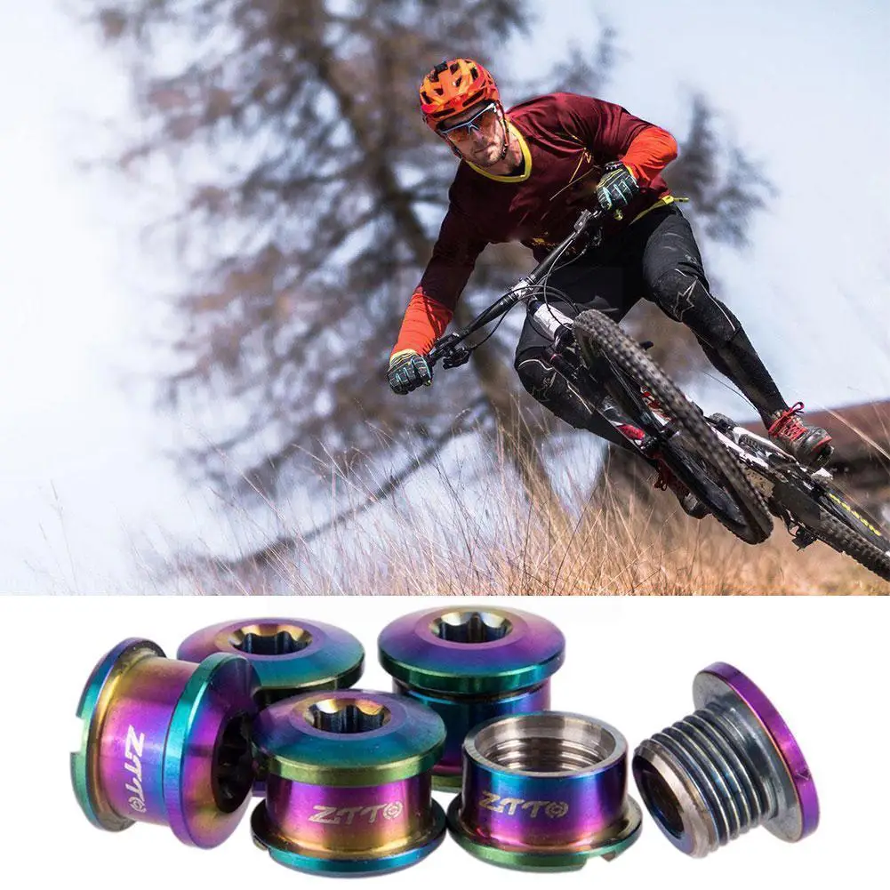 

5pcs Ztto Alloy Chainwheel Mtb Nail Screws Disc Road Bike Plate Bolts Crankset Bicycle Spare Parts