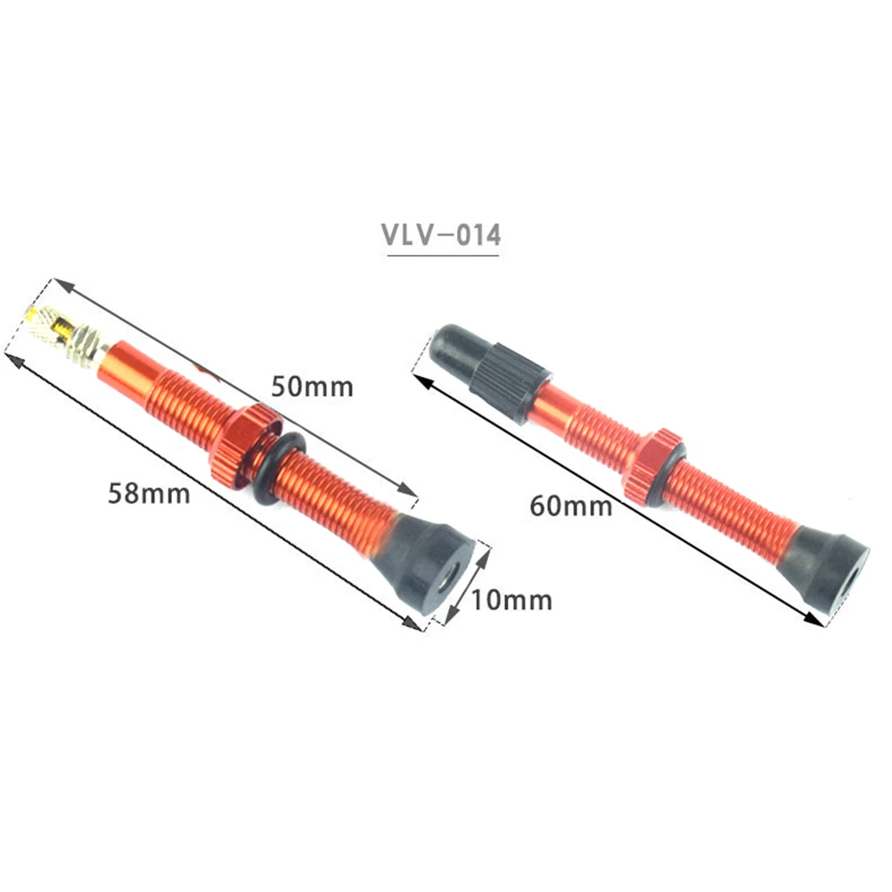 

VODOOL 1 Pair Stem Presta Valve 60mm Aluminum Alloy Anti-resistance Repairing Elements for Road MTB Bike Tubeless Tire Tyre