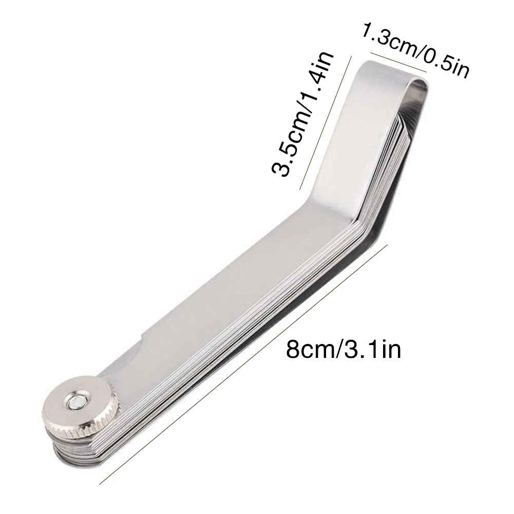 Щуп из нержавеющей стали с 16 лезвиями для измерения толщины зазора | Инструменты