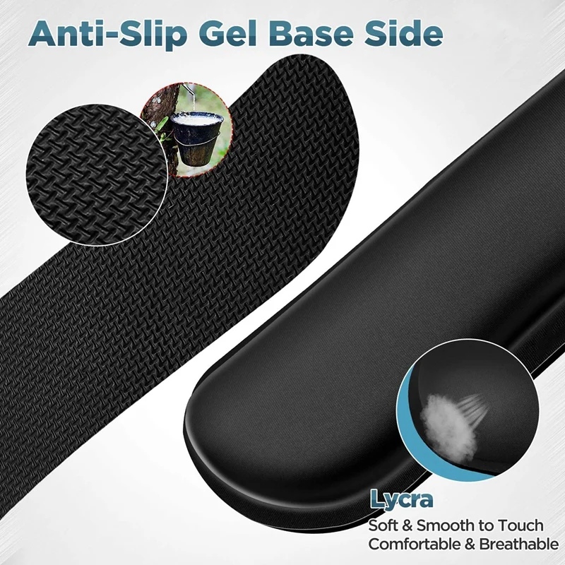 Gel Memory Foam Set Keyboard Wrist Rest Pad Mouse Cushion Support for Office Lightweight Black | Компьютеры и офис