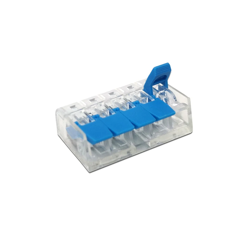 415 blue PCT-222 212/3/4/5/8 компактный проводной разъем проводки, проводниковый блок 0,08-2.5mm2 SPL-2/3 пуш-ап-в клеммный блок - Цвет: 415 blue