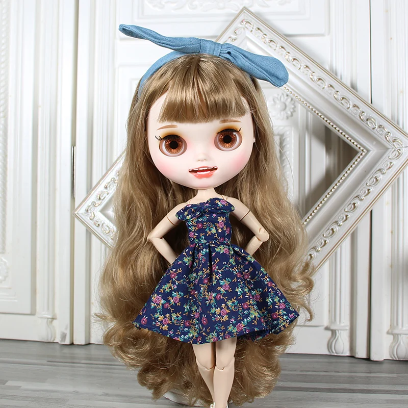Fortune Days Blyth ICY DBS 1/6 кукольный Топ Цветочная юбка с повязкой на голову | Игрушки и