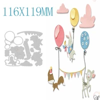 2021 new arrived christmas balloon metal cutting dies for diy edge embossing cut paper card scrapbooking no stamps