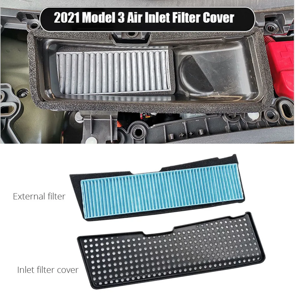 

Air Protection Flow Vent Cover Trim Auto Conditioner Port Insect Net Inlet Protective Anti-dust Filter for Tesla Model 3 2021