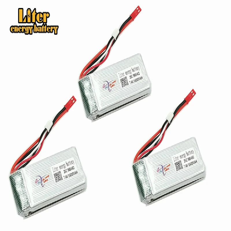 3 шт 7 4 V 1600mAh 25c Lipo батарея для FT009 RC лодки катера 12428 2S 1600 mah 903462 JST SM KET T