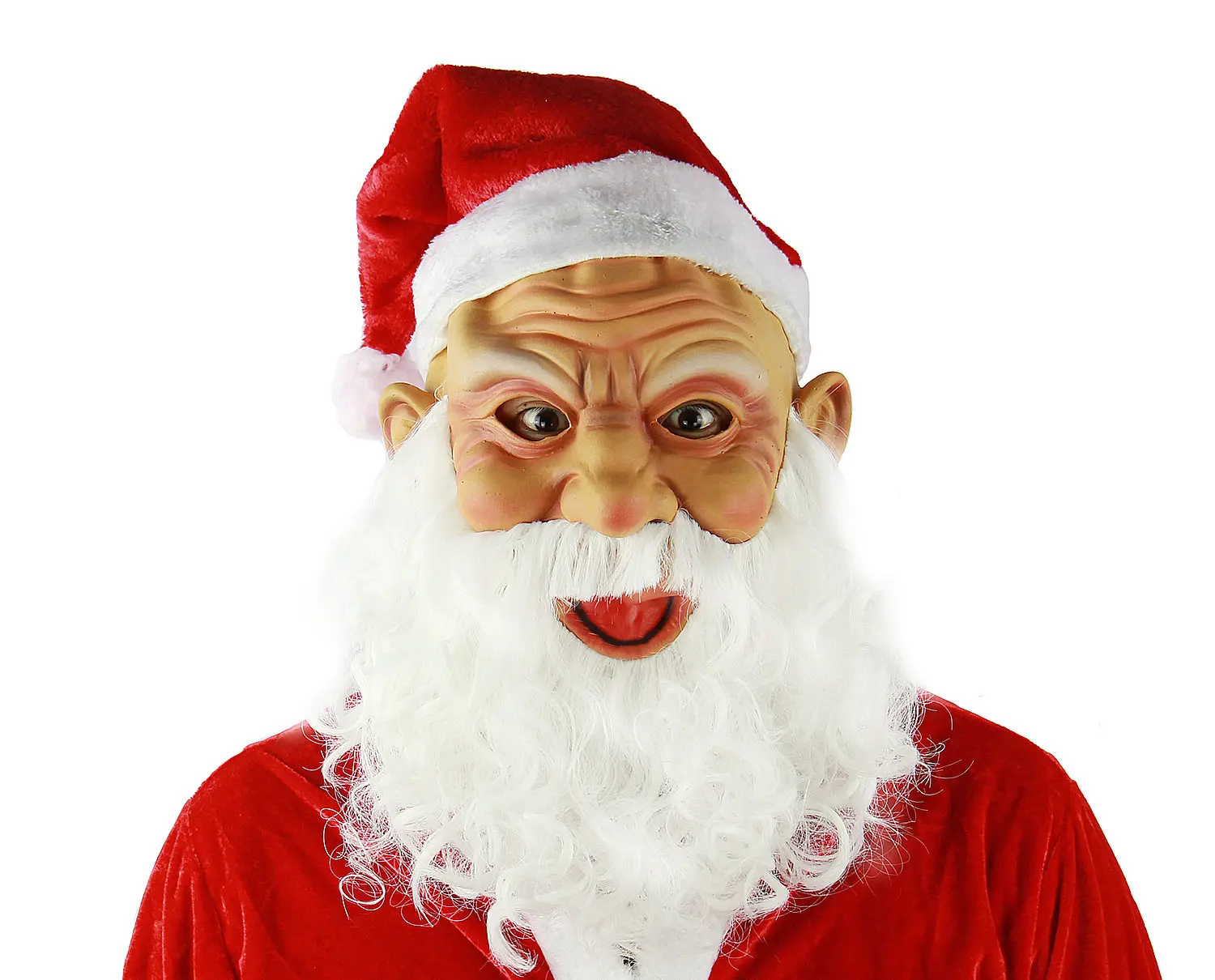 

[Забавный] Косплей Реалистичная маска Санта Клауса латексный шлем на все лицо костюм для вечерние НКИ рождественские реквизиты