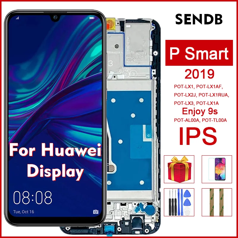 

For Huawei P Smart 2019 POT LX1AF LX2J LX1RUA LX3 LX1A Enjoy 9S AL00A TL00A LCD Display With Touch Screen Digitizer Assembly