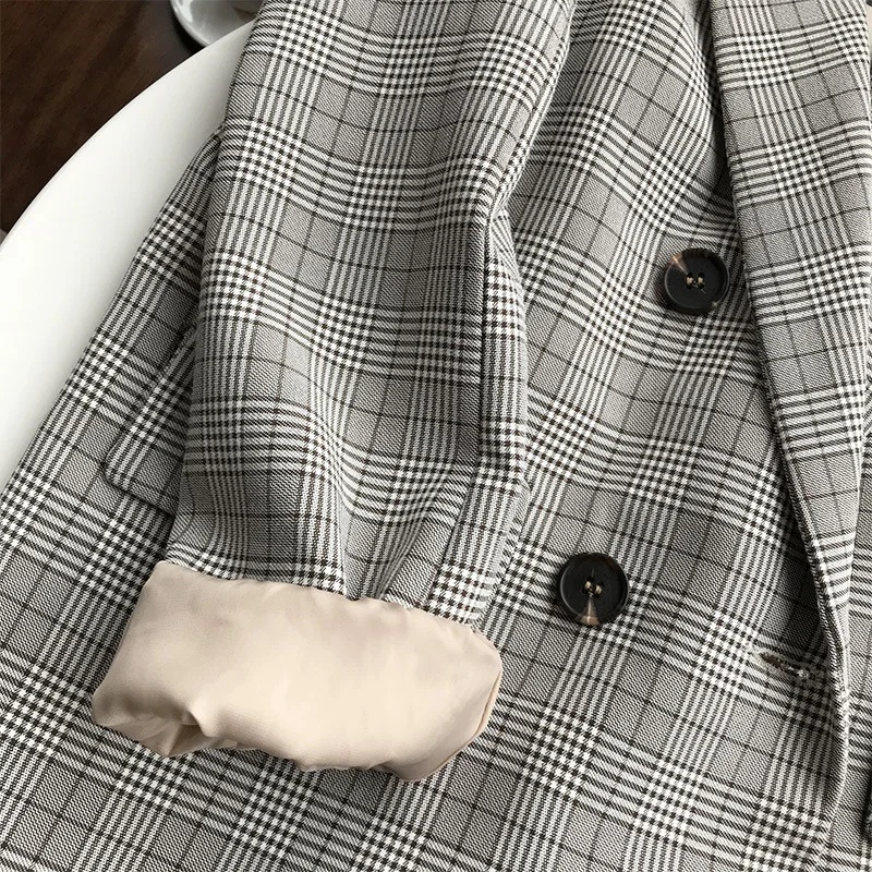 Средний длинный Костюмный пиджак женский однобортный осенний офисный