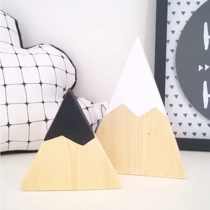 2pcs/set Nordic Style Wall Hanging Decor Baby Kids Bedroom Snow Mountain Shape Ornaments Decorations Scandinavian style | Дом и сад