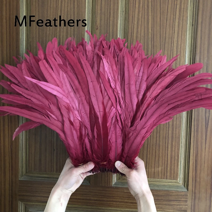 

MFeathers 30-35CM Pheasant Chicken Feathers 100PC/Lot Natural Rooster Coque Feather Plumes For Wedding Carnival Party Decoration