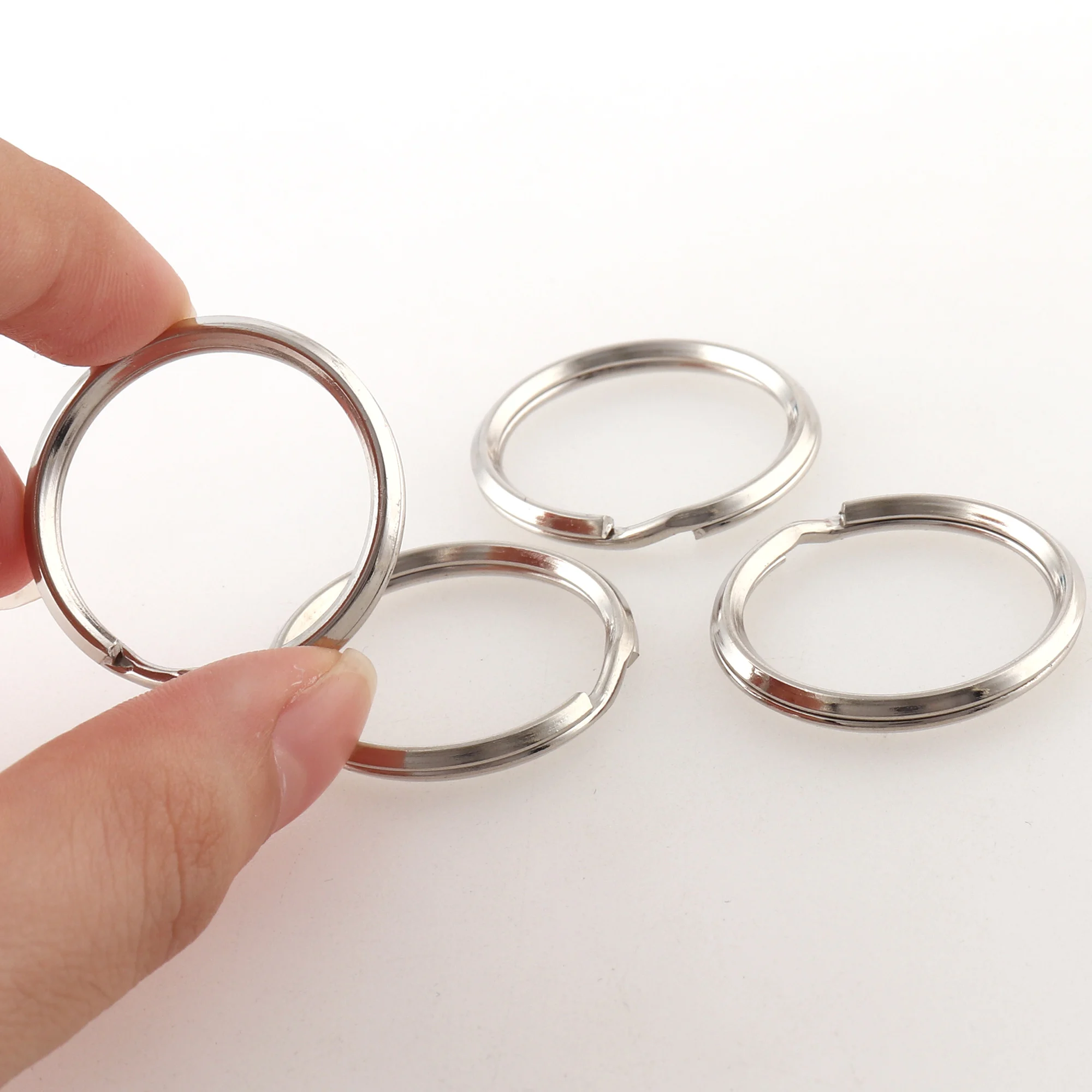 

Lot Split Key Rings silver Plated Metal Chains Keychain Durable Key Rings Making DIY Accessories Handmade DIY