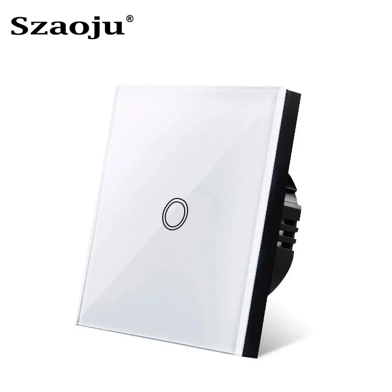 

Szaoju Touch Switch, EU Standard, White Crystal, Glass Panel,Wall Switch, AC110-220v, 1 Set 1 Way Wall Light, Wall Touch Screen
