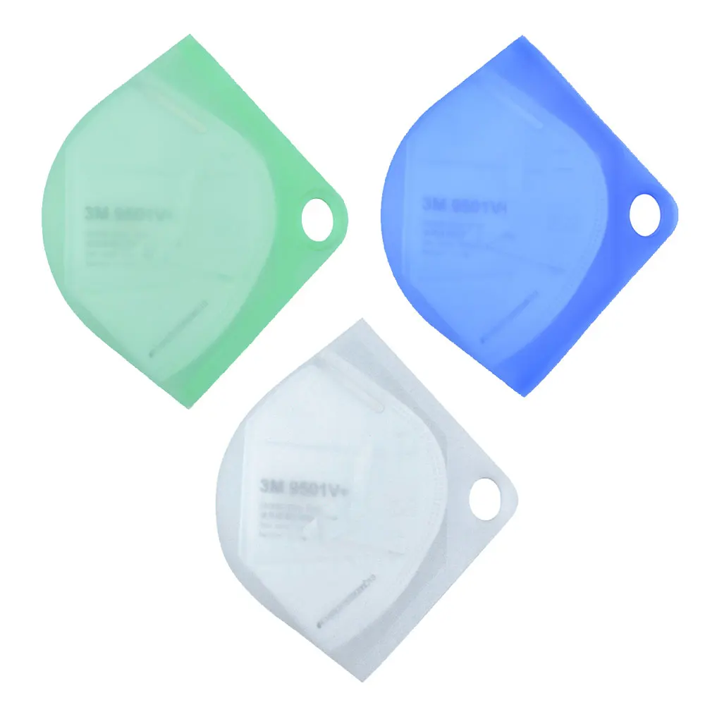 

In Stock 1PC Silicone Flat Type Mask Storage Box Mask Temporary Clip Dust-proof Pollution-proof Mask Holder Bags Artifact