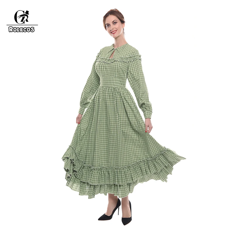 ROLECOS женское платье в минималистическом стиле хлопковое средневекового