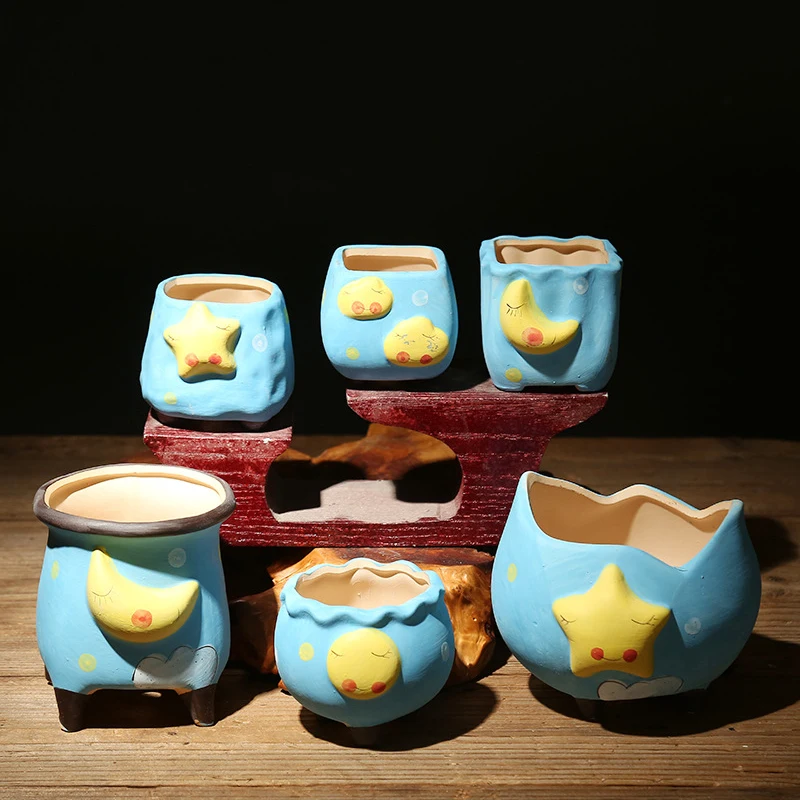Корейские Симпатичные звезды и луна керамические аксессуары простой ручной