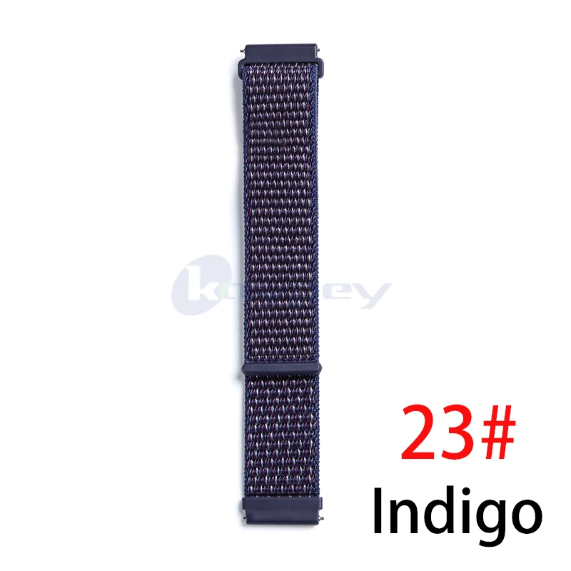 Indigo Высококачественный нейлоновый тканый ремешок для Xiaomi Huami Amazfit GTR 42 мм 47 мм, Смарт-часы, носимый браслет, ремешок для часов Amazfit - Цвет: Indigo