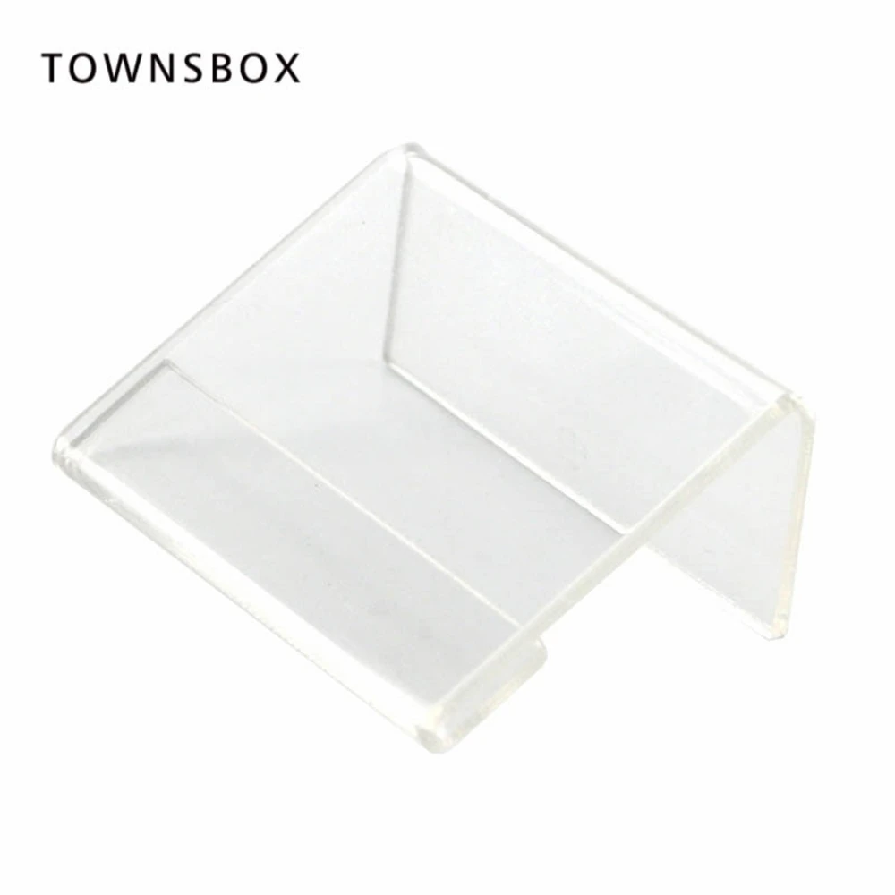 

50pcs 4*2cm Clear Table Sign Tag L Type Acrylic Table Sign Price Tag Display Stand Card Promotion Label Frame