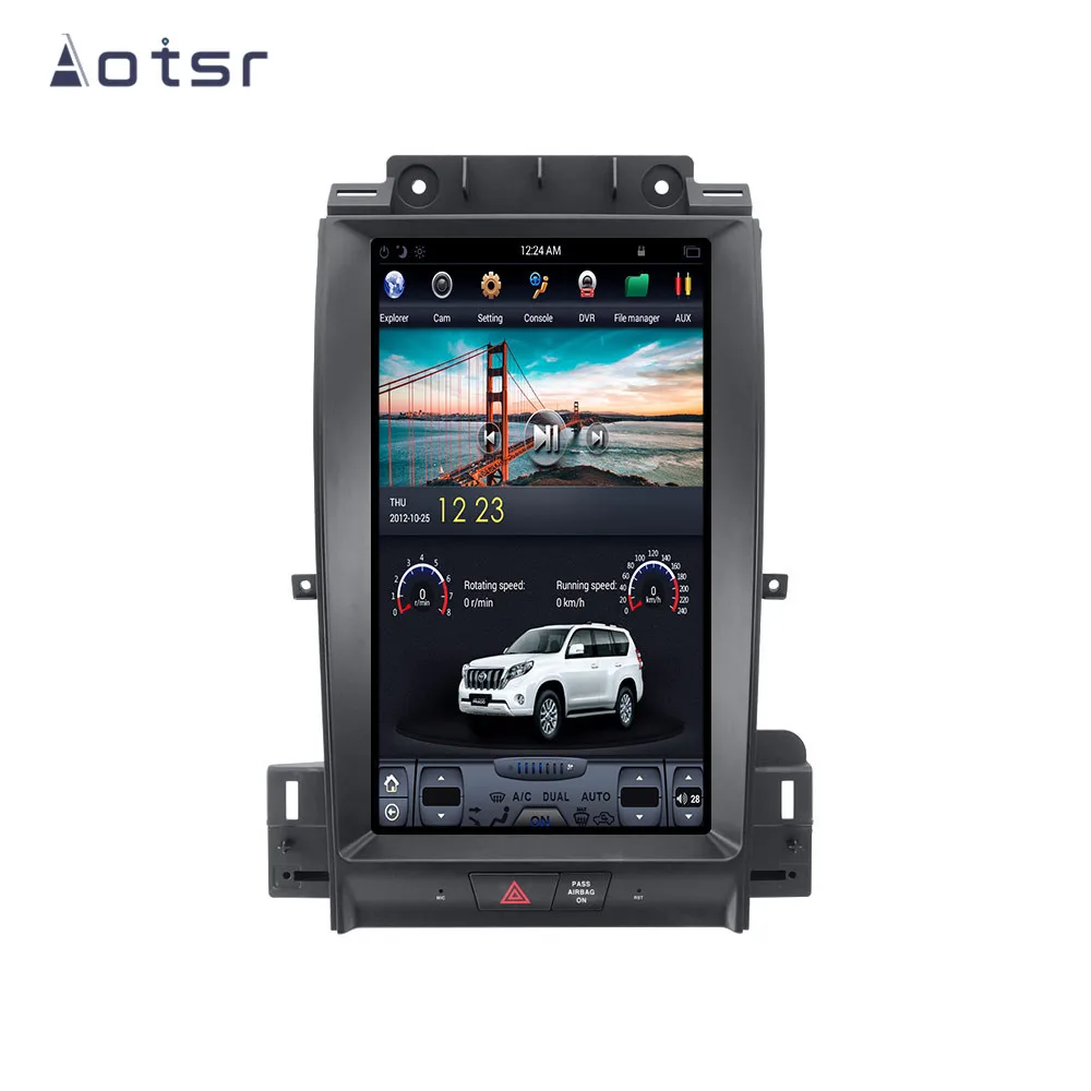 Автомобильный мультимедийный DVD плеер Aotsr Tesla с вертикальным экраном 13 3 дюйма Android