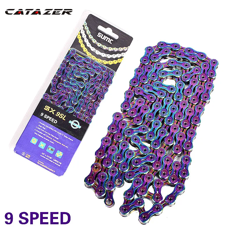 

Bicycle Chain 9 Speed Mountain Bike Chain X9 Bike Chain X9EL 27S Gold for MTB/Road Bike for M4050 M430 M596 116L