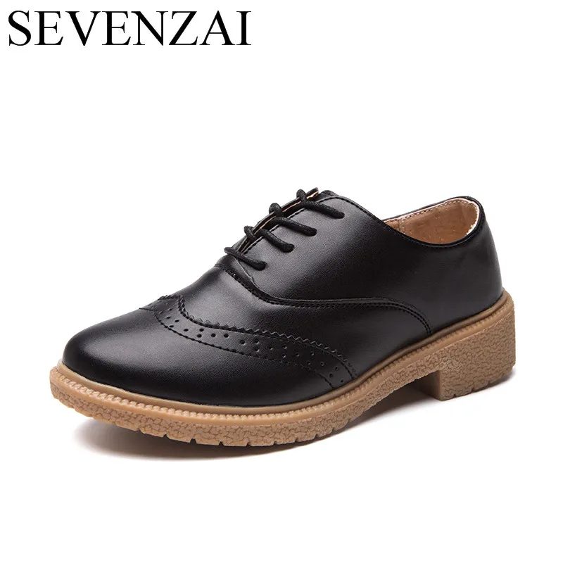 Элегантные женские кожаные модельные туфли Женская классика Броги Оксфорды