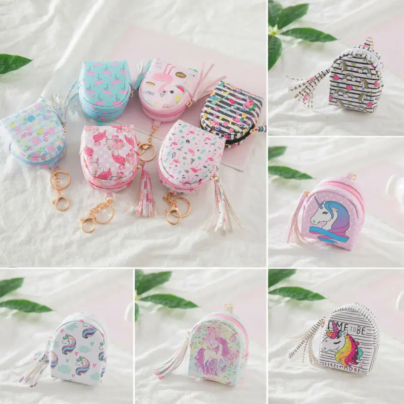 Многоцелевой женский Блестящий Единорог маленький мини кошелек держатель для