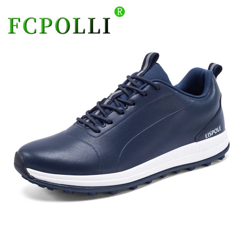 

Новое поступление, спортивная обувь для мужчин, белые, синие мужские кроссовки для гольфа, Мужская Удобная Кожаная обувь для гольфа