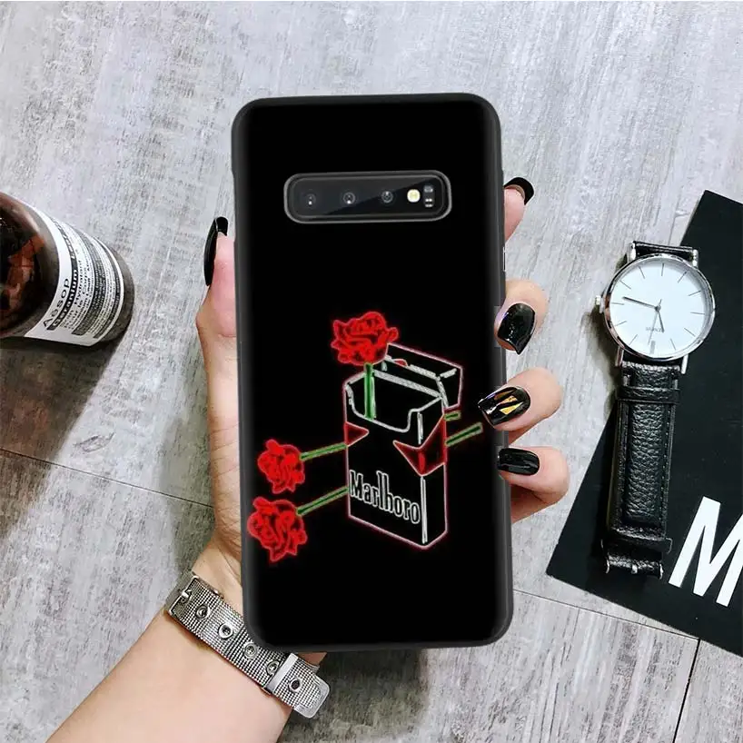 BA306-2 Зажигалка сигарета черный чехол для телефона для samsung Galaxy S10+ Plus Lite Note 10 9 8 S9 S8 J4 J6+ Plus S7 S6 Edge Coque - Цвет: BA306-2