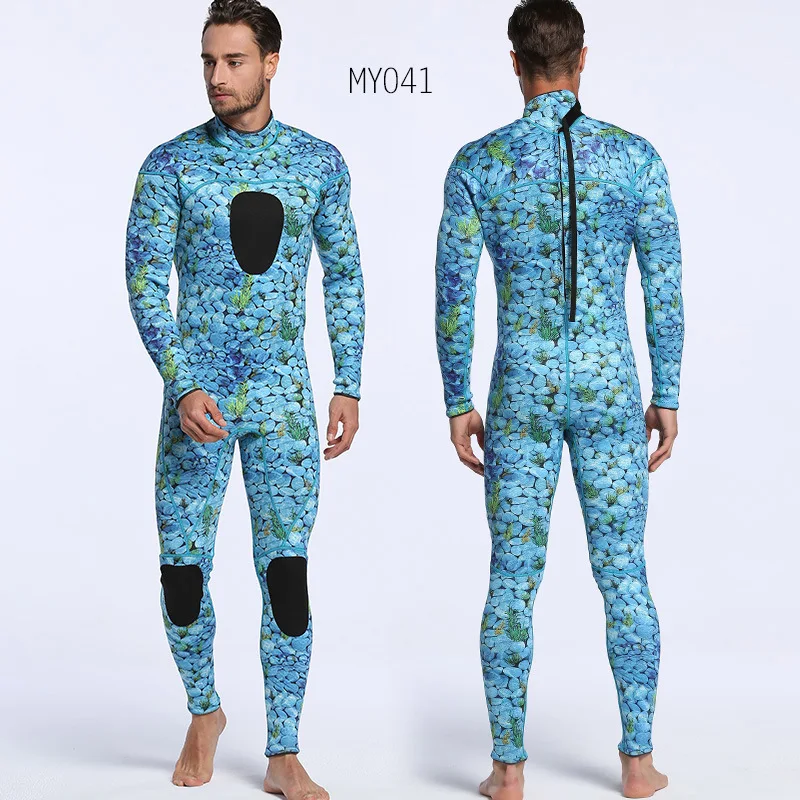 

Неопреновые цельные костюмы для подводного плавания без подводного плавания с нагрудной подушкой для плавания в холодной воде мужские Гид...