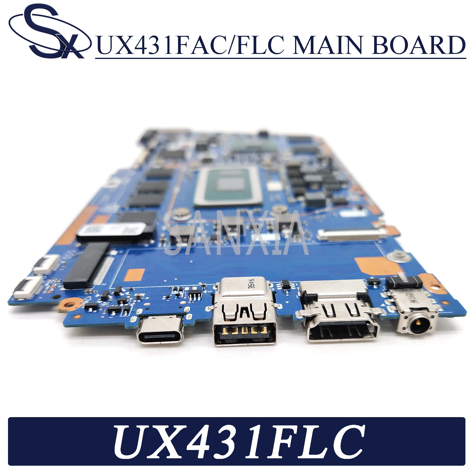 kefu ux431facflc laptop motherboard for asus zenbook ux431flc ux431fn ux431f original mainboard 8gb ram i7 10510u mx150 4gb free global shipping