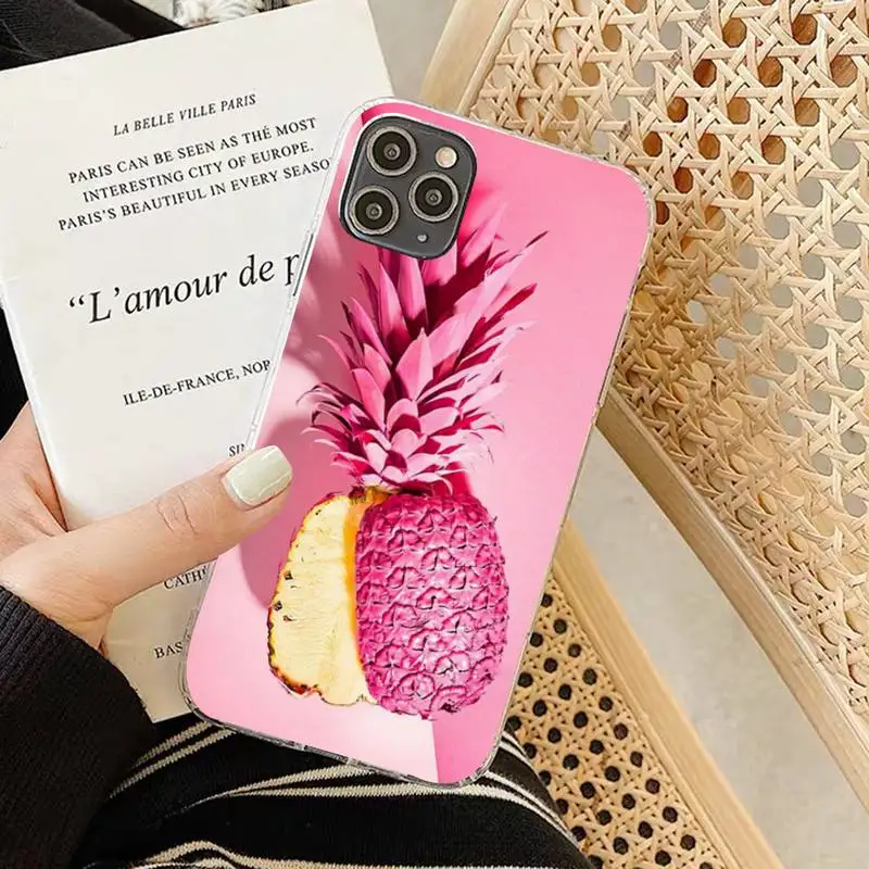 Pineapple black Phone Case Hull for iphone 13 8 7 6 6S Plus X 5S SE 2020 XR 11 12 pro XS MAX