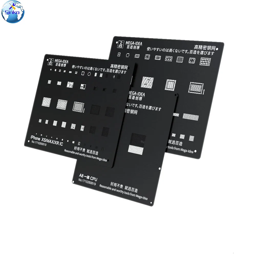 MEGA IDEA Высокая точность IC реболлинга трафарет квадратное отверстие Круглый угол