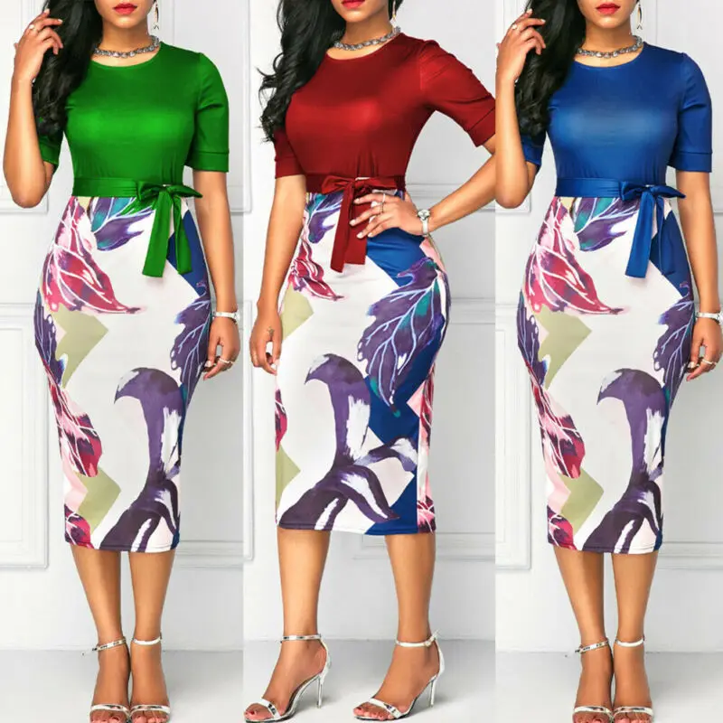 Женское платье роскошное деловое облегающее для офиса туника средней длины