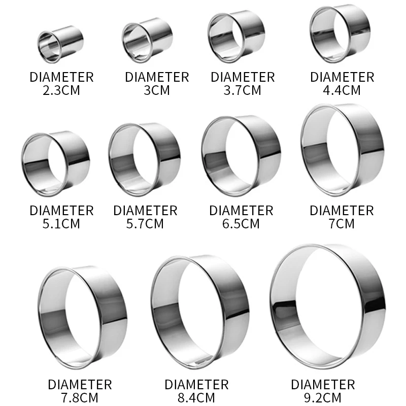 

11/14pcs/Set Stainless Steel Round Cake Mold Baking Mousse Ring Kitchen Tools Pizza Cooking Cookie Cutter DIY Cake Ring Tools