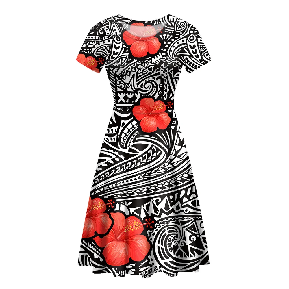 

Новинка, платья Cumagical, женское Цветочное платье, женское летнее повседневное пляжное платье В Гавайском, полинезийском этническом стиле с к...