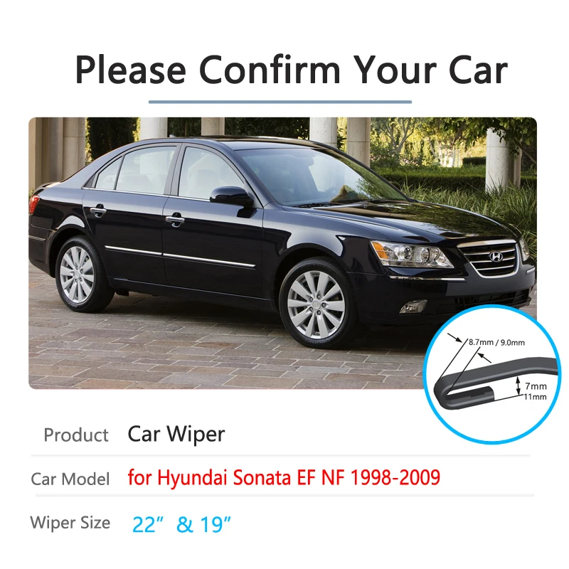 Автомобильный стеклоочиститель для Hyundai Sonata EF NF 1998 ~ 2009 Стеклоочиститель