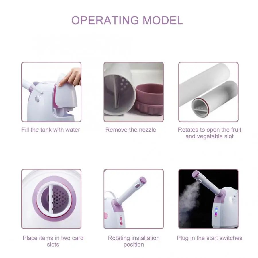 

New 2020 Facial Steamer Face Steamer Hot Cold Warm Spray Vegetable Fruit Aromatherapy Face Steaming Devices tools for Skin Care