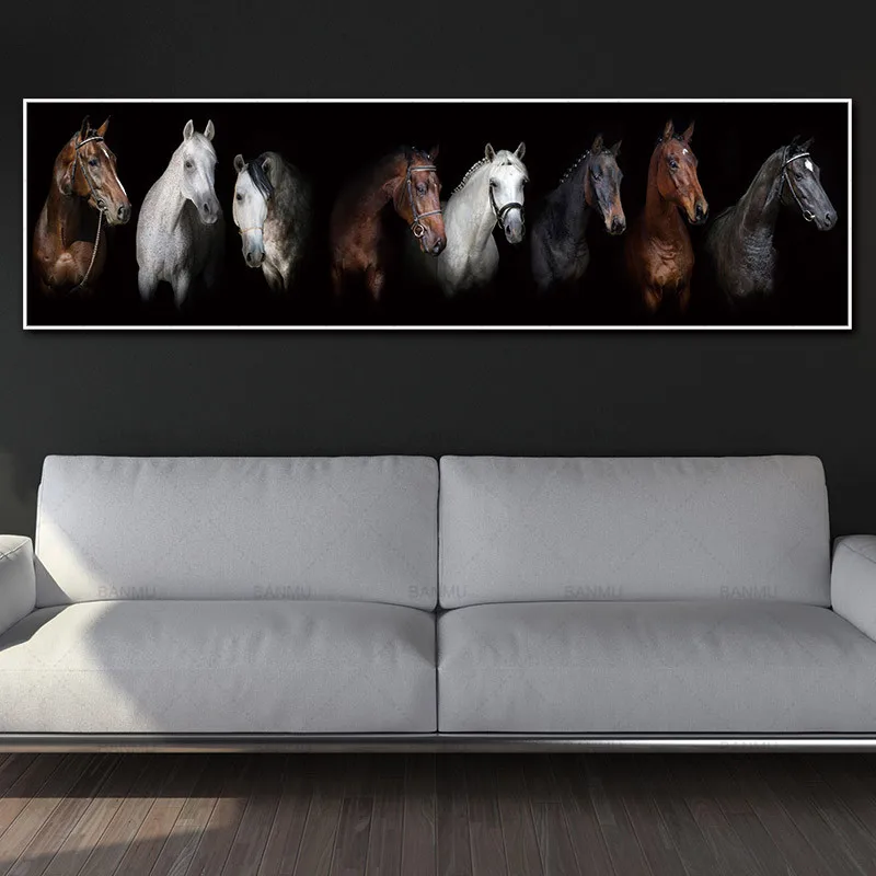 

Настенные картины живопись на холсте с изображением лошади плакатов и печатает настенная живопись для Гостиная современный Животное украш...