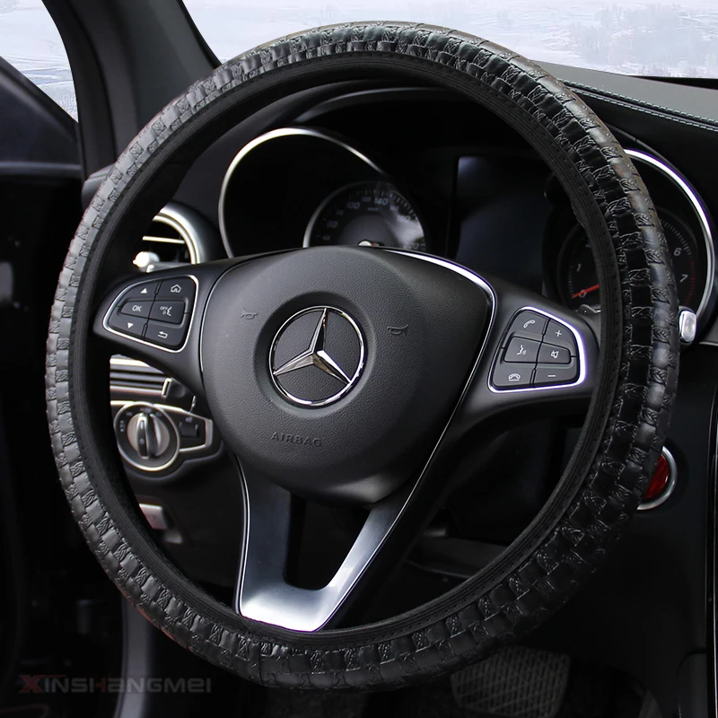 Чехол рулевого колеса автомобиля OD форма кожа для mercedes benz b класс w246 benz ml c200 класс b w245 gl x164 gla glk ml w163 x164 - Название цвета: weaving