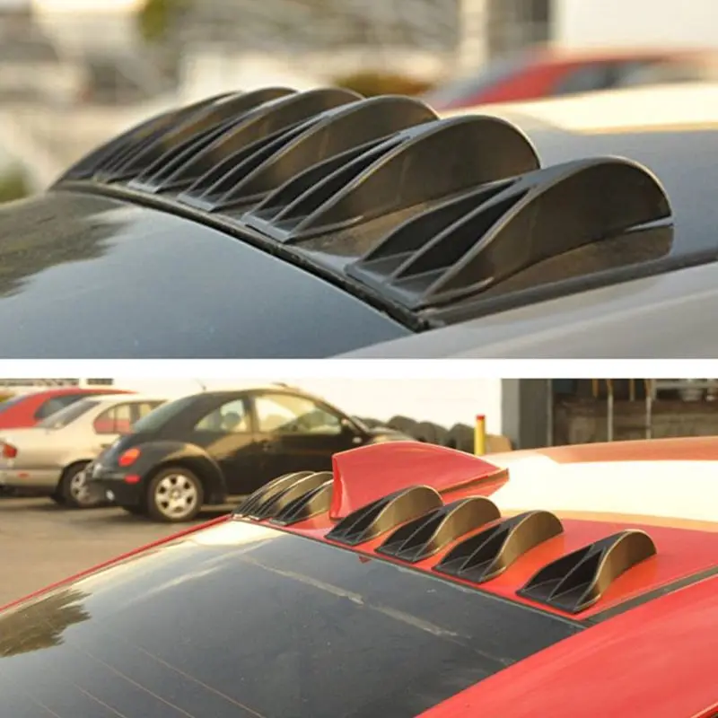 1Pcs Carbon Fiber Shark Fin Kit Diffuser Spoiler Roof Wing Windshield Vortex Generator for Windscreen RoofSpoiler Bumper | Автомобили и
