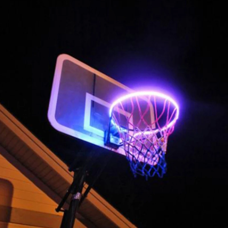 

HOT LED Basketball Frame Light Bar Induction Basket Light Solar Discoloration Luminous Basket Frame Light Shot Light Belt