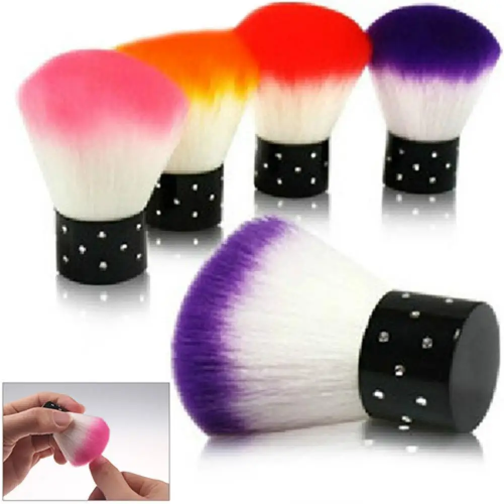 

Brush Colorful Soft Nail Art Brush for Acrylic & UV Gel Nail Art Dust Cleaner Brush Random Colors