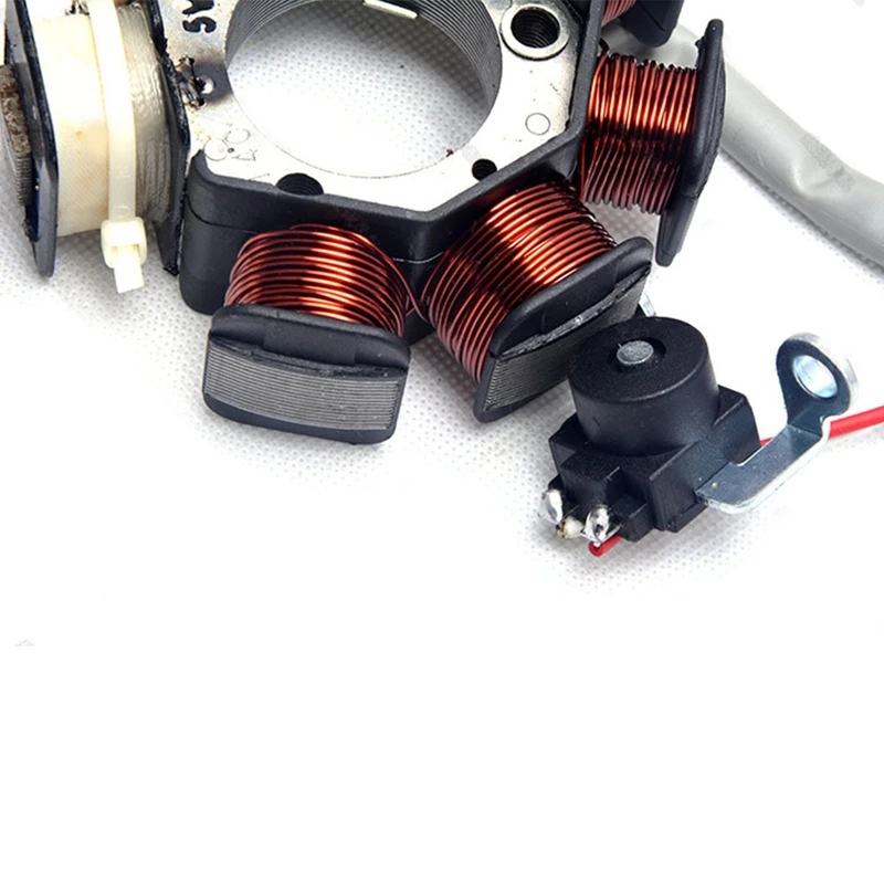 

Motorcycle YBR125 Inner Rotor Kit Ignition Stator Magneto Coil for Yamaha 125Cc YBR 125 in DC Model 8 Pole