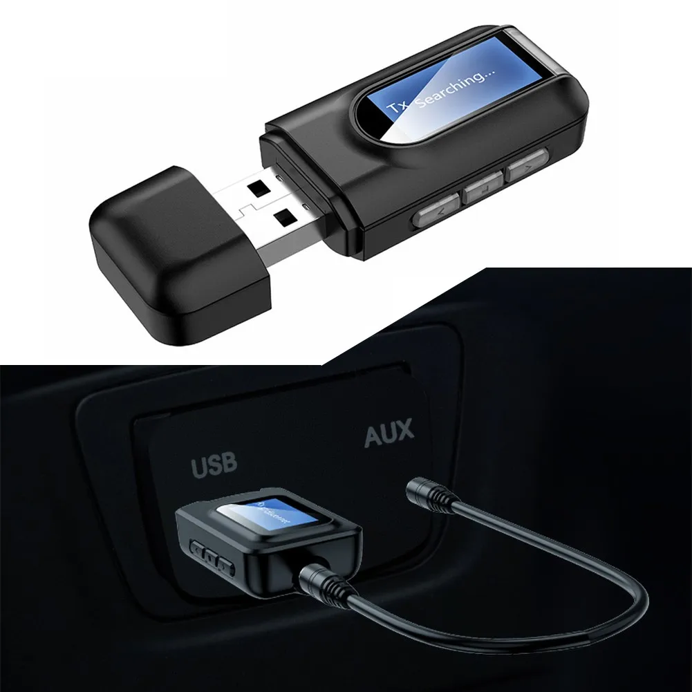 

A2DP Bluetooth 5.0 Transmitter & Audio Receiver AVRCP Black V5.0 EDR With USB Plug Bluetooth Adapter 10m / 33ft