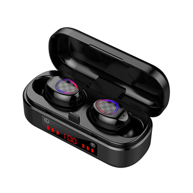 Беспроводные наушники TWS со светодиодной подсветкой и сенсорным управлением Hi-Fi