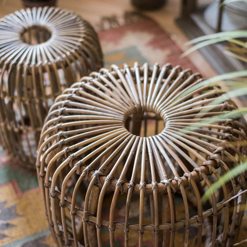 Southeast Asian style natural rattan coffee table |